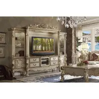 AEA TV Wand Holz Stil Barock Regal Wohnzimmer Möbel Schrank Klassische Wohnwand