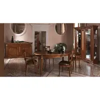 AEA Ess Tisch Garnitur Designer Tische + 4x Stuhl Set Echt Holz Komplett Set Wohn