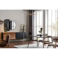 AEA Esstisch Essgruppe Esszimmer Stühle Essecke Set 5tlg Marmor Schwarz