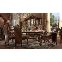 AEA Komplett Set Esstisch + 8 Stühle Esszimmer Set Ess Gruppe Holz Tisch Tische 9tlg