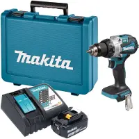 Makita DHP 489 RF1E accu-klopboorschroevendraaier 18 V 73 Nm borstelloos + 1x accu 3,0 Ah + oplader + koffer