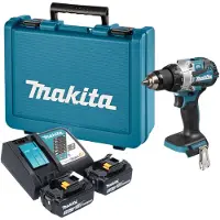 Makita DHP 489 RFE accu-slagboormachine 18 V 73 Nm borstelloos + 2x accu 3,0 Ah + oplader + koffer