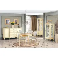AEA Esszimmer Set Anrichte Klassisches 2x Vitrine Stilvoller s Essgruppe