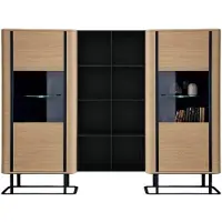 AEA Wohnwand Designer Möbel Set 3 tlg s Einrichtung 2x Vitrine