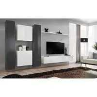 AEA Wohnzimmermöbel Weiß Wohnwand Designer Möbel Komplette Set 6tlg