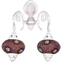 AEA Wandleuchte Wandlampe Wandleuchten Art Lüster Wand Lampen Weiß Glas