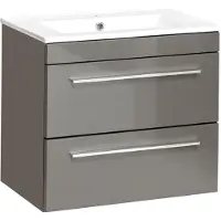 AEA Grijze wastafelonderkast. Hoogwaardige wastafels. Nieuw badkameraccessoire. 80 cm