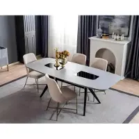AEA Esszimmer Set Esstisch 4x Stühle Garnitur Tisch Gruppe 5tlg. Komplett 5tlg