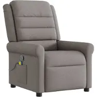 vidaXL Massagestoel verstelbaar stof taupe
