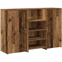 vidaXL Ontvangstbalie, vintage houtlook, 155x50x103,5 cm, houtvezel