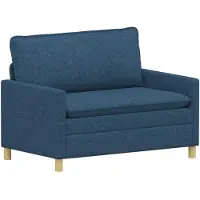 vidaXL Bankstel 2 st Blauw Stof