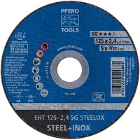 PFERD SG STEELOX 61331432 Doorslijpschijf recht 125 mm 25 stuk(s) RVS, Staal