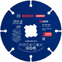Bosch Expert Multi Material 115 X 22.23 Mm X-lock Diamantdoorslijpschijf 10 Eenheden