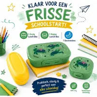 Amuse 3-Delige Lunchbox Set voor Kinderen – Lunch Box + Kleine Lunchbox + Banana Box | Voor School & Onderweg | Cadeau: Verschillende Snoepjes in de Verpakking