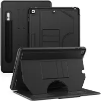 Mobigear Tablethoes geschikt voor Apple iPad 9 (2021) Hoes | Magnetic Folio Bookcase + Stylus Houder - Zwart