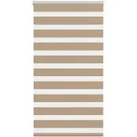 vidaXL Zebra Blind 85x100 cm stofbreedte 80,9 cm polyester zandbruin
