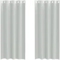 vidaXL Gordijnen voile met doorvoertules 2 st 140x245 cm lichtgrijs