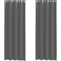 vidaXL Gordijnen voile met doorvoertules 2 st 140x260 cm donkergrijs
