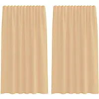 vidaXL Gordijnen met lussen 2 st zand 140x175 cm zand