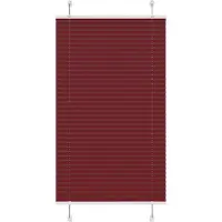 vidaXL Plissé rolgordijn 75x100 cm stofbreedte 74,4 cm bordeauxrood