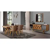 AEA Esszimmer Garnitur Tisch 6x Lehnstuhl Stühle Luxus Essgruppe Set Komplette