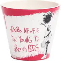 Quy Cup - 90ml Ecologische Espresso Reisbeker - De originele Banksy's Graffiti "Dream Big" 7x7x7cm