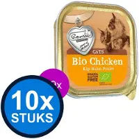 Renske 10x - Vers alu kat graanvrij kip biologisch 85gr - Kattenvoer Natvoer - 85 g