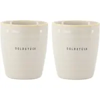Zusss Set Van 2 Koffiemokken Goldstuck - Keramieken Mokken - Sand - 225Ml Keramiek Sand