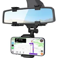 Interlook Telefoonhouder Auto Achteruitkijkspiegel - Universeel & Stabiel