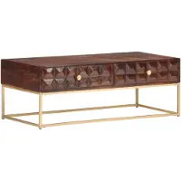 vidaXL Salontafel 112x50x40 cm Massief mangohout