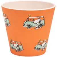 Quy Cup - 90ml Ecologische Reis Beker - Espressobeker "Peanuts Snoopy 16 Camper - Kampeerder” 7x7x7cm