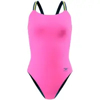 Speedo Solid Comfort V-back Swimsuit Roze 32 Vrouw