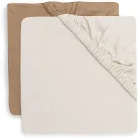 Jollein Hoeslaken Juniorbed 2-pack Jersey Hazel/Oatmeal
