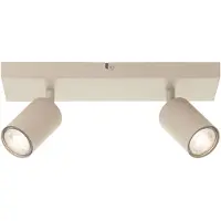 Brilliant Jello - Plafondlamp - LED GU10 2x5W - 350lm - 3000K - Dimbaar - Champagne