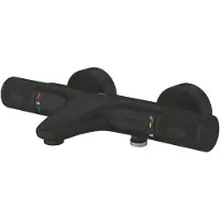 GROHE Precision Feel Thermostatische Badmengkraan - Wandgemonteerd - Met CoolTouch - AquaCalibrator - Matte Black (matzwart)