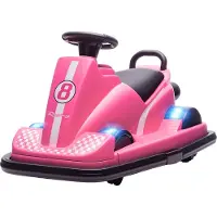 AIYAPLAY 6V Kinderauto, elektrische scooter voor kinderen met 2 motoren, claxon, LED-verlichting en muziek