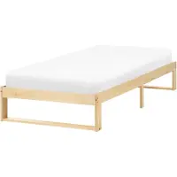 Beliani TALAIRAN - Eenpersoonsbed - Lichtbruin - 90 x 200 cm - Dennenhout