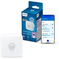 Philips Slimme bewegingssensor met batterijen, 1 verpakking, Wit, Kunststof, IP20, Klasse III, Voor binnengebruik, AA