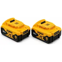 Vareonix 2x 18V 5,0Ah lithium-ion vervangingsaccu, compatibel met DEWALT 18V XR – 5000mAh accu voor gereedschap – dubbelpack / set van 2