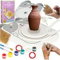 Kik Pottenbakkersschijf Creatieve Kleiset Verf Hond Grijs