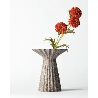 HEMA Vaas ⌀20x24.5cm Zwier Keramiek Spikkel Bruin (bruin)