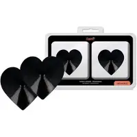 COQUETTE CHIC DESIRE ACCESSORIES | Chic Desire Nipple Covers - Black Hearts | Kinky | Fantasy | BDSM | Fetish | Bondage