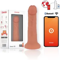 Oninder - LARGE BOGOTÁ VIBRATOR DILDO 9 SPEEDS NATURAL 22 CM -O- 4.5 CM - FREE APP