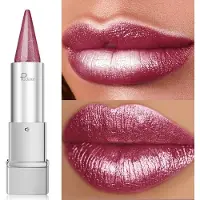 Pudaier Frambozenroze Glitter Lipstick - Waterproof Shimmer Lippenstift met Langdurige Glans