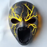 Decords 3D Cosplay Masker – angstaanjagend demonenhorror masker, kleur: gebakken oranje