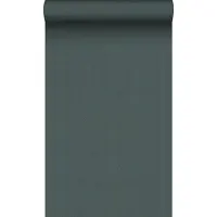 Origin Wallcoverings behang geweven visgraat-motief petrolblauw - 53 cm x 10.05 m - 347662