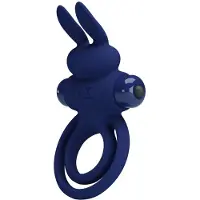 Pretty Love - Darey - Rabbit Cockring - Donkerblauw