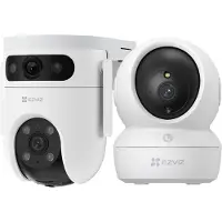 Ezviz H9c 2K Slimme Beveiligingscamera + H6c Pro 4K Binnencamera - Pan & Tilt - AI Persoonsdetectie - Camera Voordeelbundel