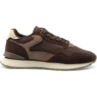 HOFF Heren City Leren Sneakers bruin (40), Plat, Veters, Casual 22602432