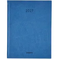 Brepols bureau agenda 2027 - OPTIVISION LARGE [0.117] - LUCCA - Bureau agenda - 1 week op 2 pagina's - Weekoverzicht - Blauw - 17.1 x 22 cm